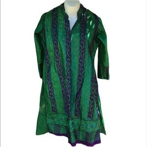 Exquisitely embroidered Regal V Neck Indian Kurti